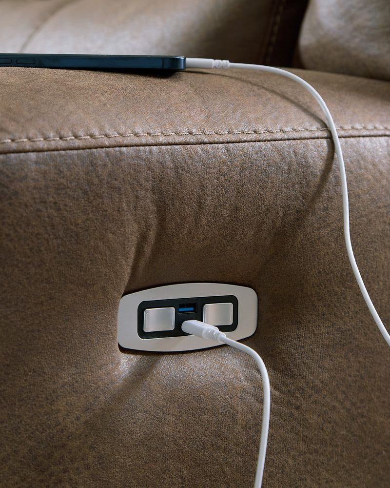 Beckley Place Power Reclining Loveseat with Console