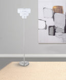 Anya Metal Base Floor Lamp Chrome and Crystal