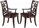 Acme Keenan Dining Arm Chairs (Set of 2) in Dark Walnut 60258