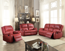 Zuriel Red PU Sofa (Motion)