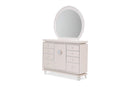 Glimmering Heights Upholstered Dresser in Ivory