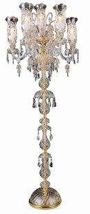 Lighting Garnier 7 Light Floor Lamp in Clear and Gold