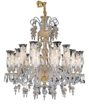 Lighting Garnier 18 Light Chandelier in Clear and Gold