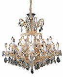 Lighting La Scala 19 Light Chandelier in Cognac and Gold