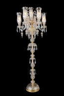 Lighting Garnier 7 Light Floor Lamp in Clear and Gold