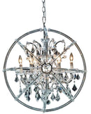 Lighting Pena 6 Light Chandelier in Clear and Chrome