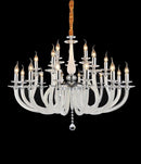 Lighting San Marco 21 Light Chandelier in Opalescent and Chrome
