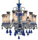 Lighting Winter Palace 18 Light Chandelier in Blue, Clear and Gold