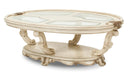 Platine de Royale Oval Cocktail Table in Champagne