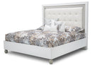 Sky Tower California King Upholstered Platform Bed in White Cloud