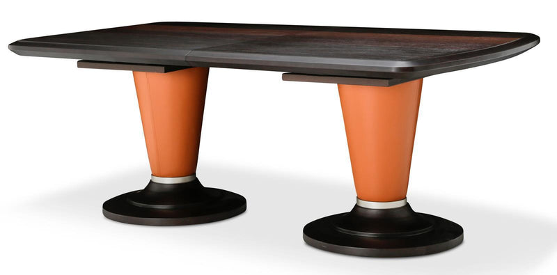 21 Cosmopolitan Rectangular Dining Table Top in Orange/Umber
