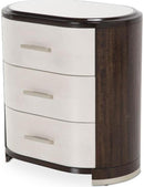 Paris Chic 3 Drawer Nightstand in Espresso