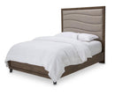 Del Mar Sound Queen Panel Bed with Fabric Insert in Boardwalk