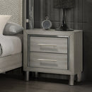 Lennox 2 Drawer Nightstand-Gray