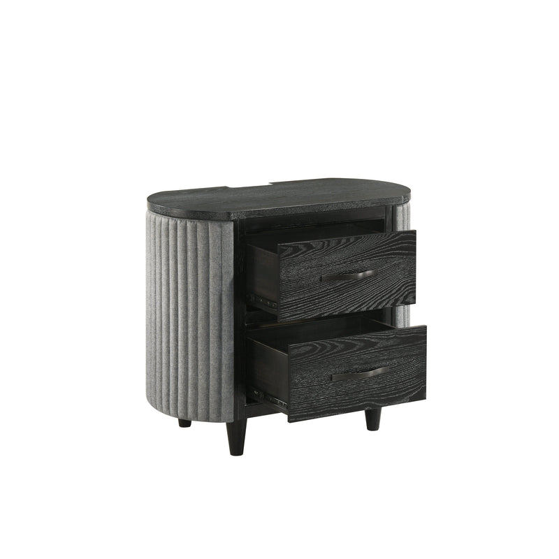 Skyline 2 Drawer Nightstand-Onyx