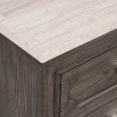 Lisbon Marble Top Nightstand-Gray