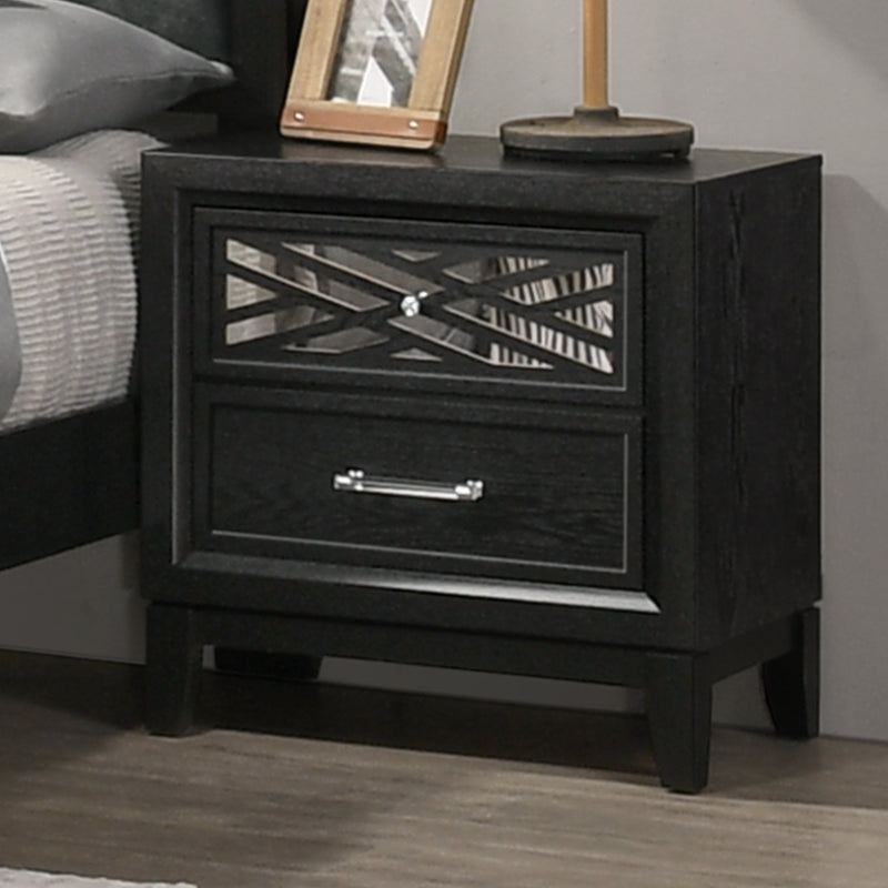 Obsidian Nightstand-Black
