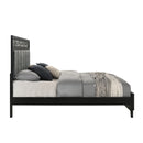 Obsidian 6/6-6/0 Ek/Wk Headboard, Footboard & Slats-Black