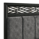 Obsidian 6/6-6/0 Ek/Wk Headboard, Footboard & Slats-Black