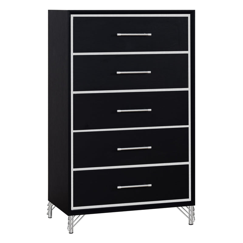 Ava 5 Drawer Chest-Ebony