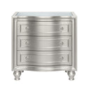 Reflections Nightstand W/Mirrored Top-Silver