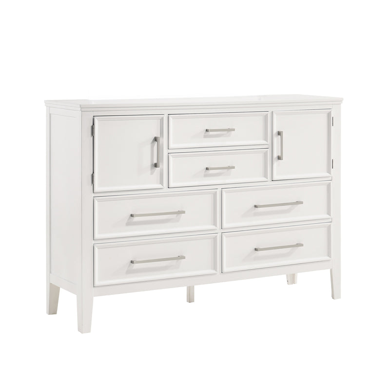 Andover 60" Dresser W/Doors-White