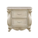 Monique Nightstand W/Marble Top-Champagne