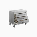 Valentino Nightstand-Silver