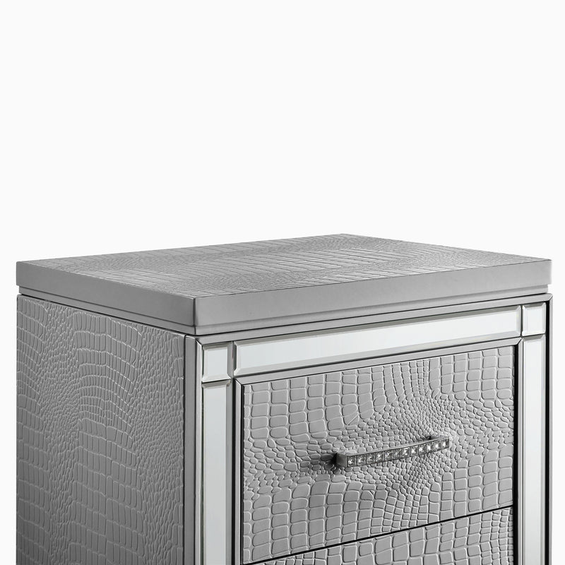 Valentino Nightstand-Silver