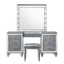 Valentino Dressing Table Mirror (Bulbs Not Included)-Silver