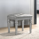 Valentino Dressing Table Stool-Silver