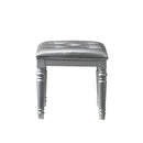 Valentino Dressing Table Stool-Silver