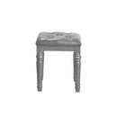 Valentino Dressing Table Stool-Silver