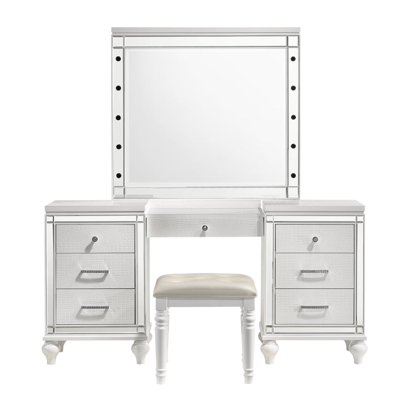 Valentino Dressing Table Mirror (Bulbs Not Included)-White