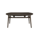 Rex 65" Round Table With Self Storing Leaves-Walnut
