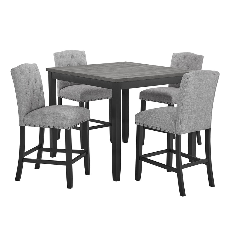 Daphne 5 Pc Gray 42" Counter Set W/Gray Chairs