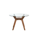 Oscar Dining Table Base For Glass Top Table-Walnut