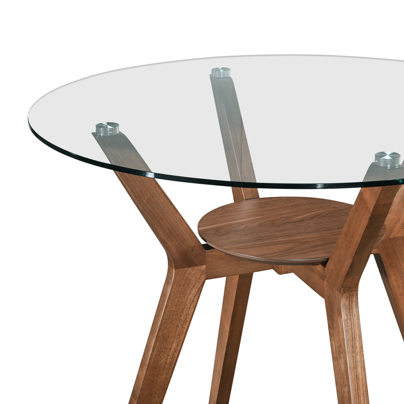 Oscar Counter Table Base For Glass Top Ctr Table-Walnut