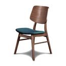 Oscar Chair With Forest Green Cushion-Walnut