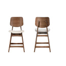 Oscar Counter Chair With Natural Cushion-Walnut