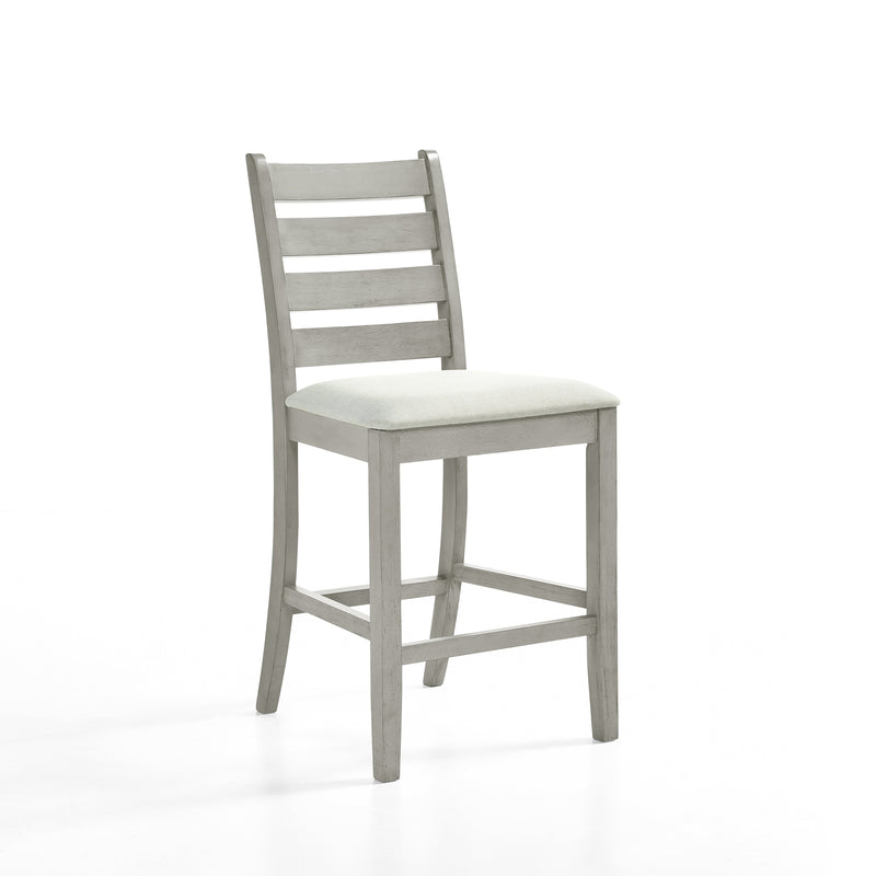 Pascal Ladderback Counter Chair (2 Per Carton)-Driftwood