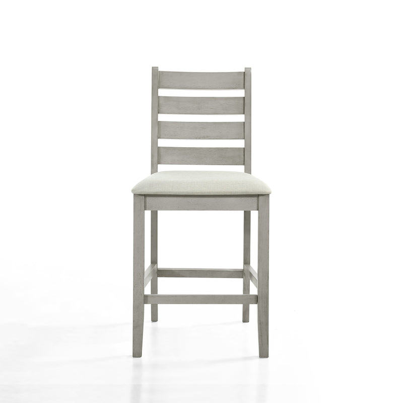Pascal Ladderback Counter Chair (2 Per Carton)-Driftwood