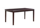 Gia 5 Pc 60" Dining Table & 4 Chairs-Ebony
