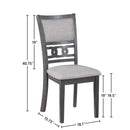 Gia Dining Chairs (2/Ctn)-Gray