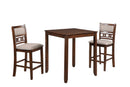Gia 3 Pc 30" Storage Counter Table & 2 Chairs-Cherry