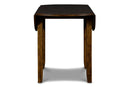 Gia 3 Pc 42" Drop Leaf Dining Table & 2 Chairs-Brown
