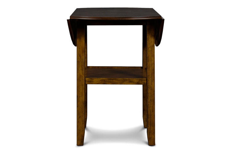 Gia 3 Pc 42" Counter Drop Leaf Table & 2 Chairs-Brown