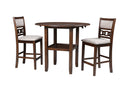 Gia 3 Pc 42" Counter Drop Leaf Table & 2 Chairs-Cherry