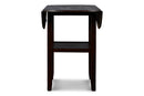 Gia 3 Pc 42" Counter Drop Leaf Table & 2 Chairs-Ebony