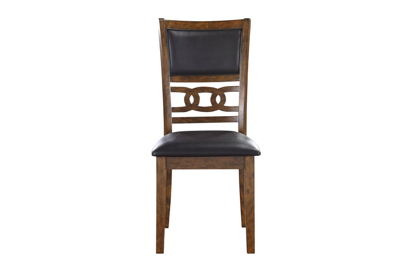 Gia 5 Pc 47" Round Dining Table & 4 Chairs-Brown